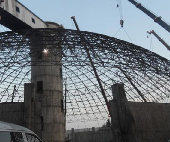 达州网架分条或分块安装法